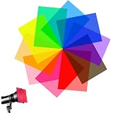 10pcs Color Correction Light Gel Filters, Transparent Color Film Plastic Sheets for LED Lighting/Studio/Video/Film/Photo/Diffuser 11.7 by 8.3 Inches, 10 Colors