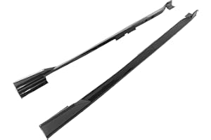 IKON MOTORSPORTS, Side Skirts Compatible with 2018-2022 Honda Accord, 4PCS Side Skirts Extension Rocker Panels Guard PP Polypropylene Gloss Black, 2019 2020 2021