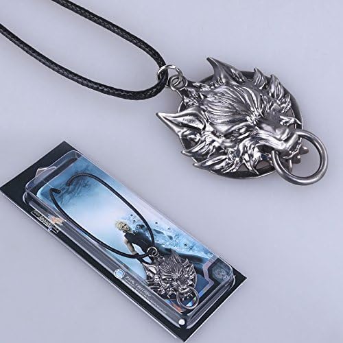 Dandingding Final Fantasy Cloud Wolf Head Pendant Necklace (Coppery)