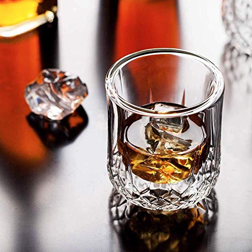 AMDHZ Whisky Gläser Doppelwand, Cocktail-Gläser, Scotch-Gläser, altmodisches Glas, Felsenglas, Kristallgläser, Wodka… – Bild 5