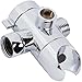 Shower Arm Diverter - Three-Way Diverter for Shower Head and Handheld Showerhead Mount - Indoor and Outdoor Modern Bath Spa Fixture - Chrome