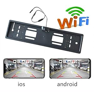 Europese nummerplaatframe draadloze WIFI achteruitrijcamera Europees framenummerplaat frame HD draadloos achterzicht…