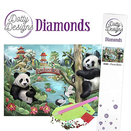 Dotty Designs DDD10002 Diamonds Painting, Panda Bears
