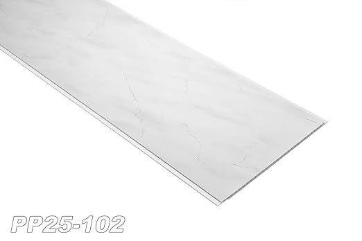 Sparpaket PVC Paneele | Innenwand | Decke | feuchtfest | 200x25cm | PP25, Sparpaket :30 Quadratmeter, Farben :102 - Marmor