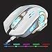 XINMENG XM-326 Wired USB Computer Game Rainbow Breathing Light Mouse, A3050 Chip,4000DPI,6Buttons (White)