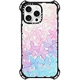 CASETiFY Bounce Case for iPhone 16 Pro Max [Shockproof / 21.3 ft. 6X Military Grade Drop Protection/Compatible with Magsafe] - Clear Hydrangea Blooms - Clear Black