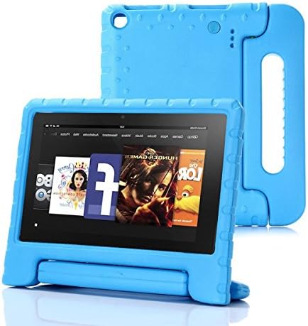 Feitenn Kindle Fire Hd 10 ケース 17 15通用 Eva材料 ハード 子供用 衝撃吸収 軽量 傷つけ防止 スタンド キッズ用 おしゃれ 人気 かわいい 17モデル カバー ブルー