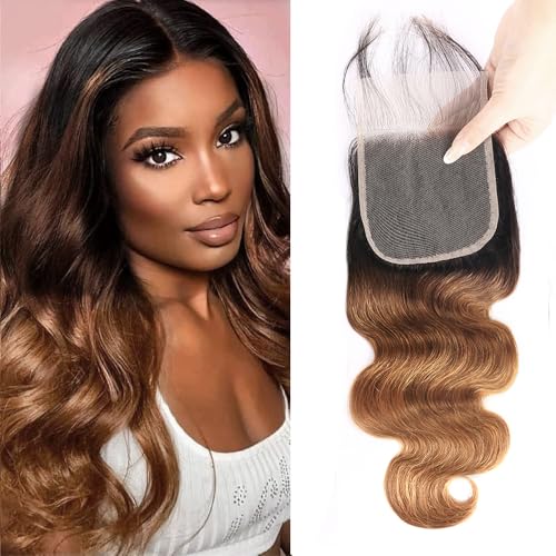 QTHAIR 1B/4/30 Ombre Body Wave Lace Closure