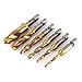 6Pcs Metric Thread M3-M10 Coated HSS Spiral Flute Metric Taps Set Metric Thread Tap Drill and Tap Bits 1/4