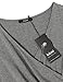 Lotusmile Casual Dress,Womens Elegant Dress A Line Cap Sleeve V Neck X-Large, Dark Grey