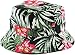 KBM-006 BLK-RED Flag Patriotic Stars and Stripes Floral Galaxy Leaf Aztec Tropical Print Bucket Hat Summer Boonie Cap