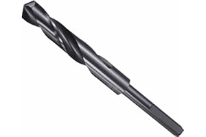 CoCud Drill Bit, 19/32" Cutting Diameter (15.08mm), 3/8" Reduced Shank 3-Flat 4341 HSS Nitriding Black 118° Cutting Angle Bits - (Applications: for Drilling Plastic Wood)