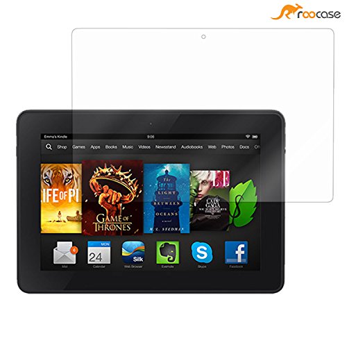 roocase Fire HD 7 Screen Protector - roocase Amazon Kindle Fire HD 7 2014 Ultra HD Clear Screen Protectors for Kindle Fire HD 7 2014, [Anti-Fingerprint/Self-Healing/Bubble Free]