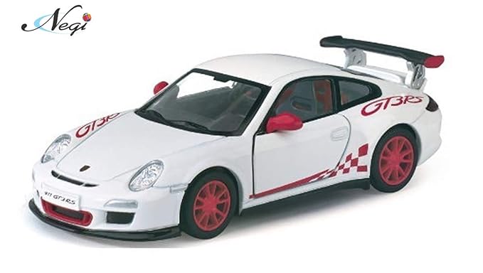 Negi Kinsmart Car 1:36 2010 Porsche 911 GT3 RS Car Open Door Car Metal Car Die-Cast Car Pull Back Car (Any One & Colour May Vary) (2010 Porsche 911 GT3 RS)