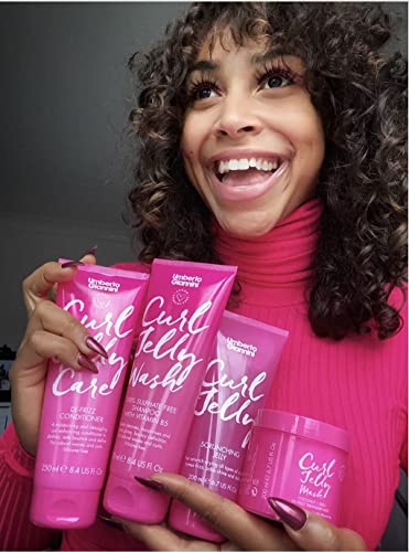 Umberto Giannini Curl Jelly Scrunching Jelly Shampoo & Conditioner, Vegan & Cruelty Free Frizz Solution for Curly or Wavy Hair, 200 ml