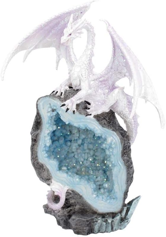 Nemesis Now Glacial Custodian 22cm Figurine White, Resin, Ice White, Light Blue