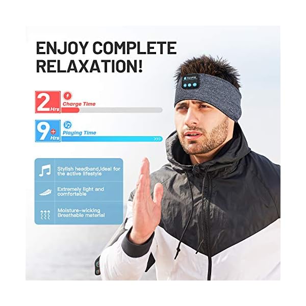 Sleep-Headphones-Wireless-Navly-V50-Sports-Headband-Headphones-with-Ultra-Thin-HD-Stereo-SpeakersPerfect-for-Sports-Side-Sleepers-Air-Travel-Meditation-and-Relaxation Sleep Headphones Bluetooth Headband Personalised Tech Gifts with Built-in HD Stereo Speakers,Perfect for Sports, Side…