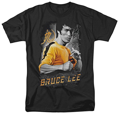 Bruce LeeMen's Yellow Dragon T-Shirt Black