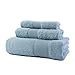 Ibestuff bamboo Craft ultra Soft 3 Piece Towel Set includes 1 Bath Towel,1Hand Towel,1 Face Towel (Light Blue)