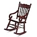 1/12 Dollhouse Miniature Rocking Chair Model Brown