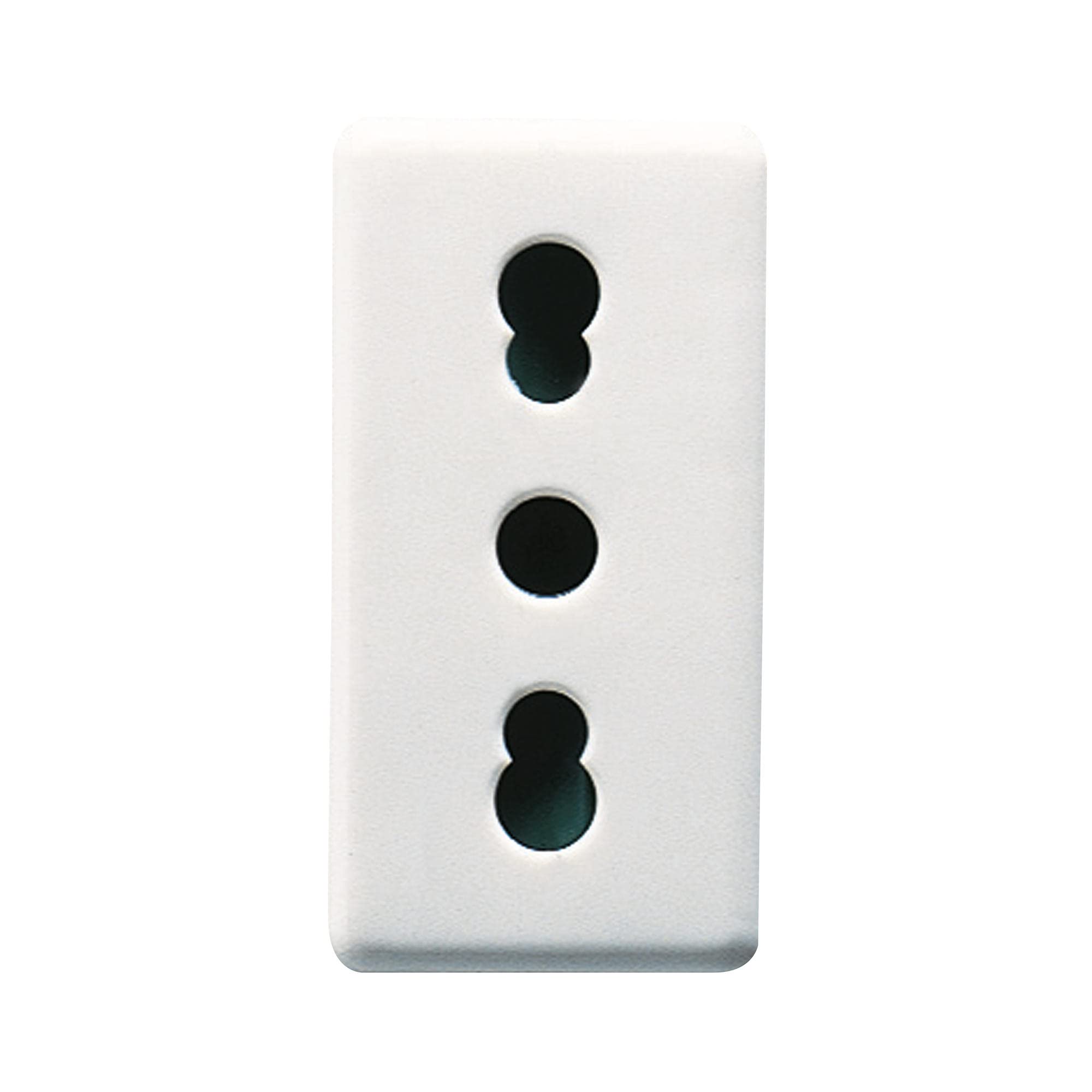 Gewiss GW20203DY System Fruit Socket, 2P+T, 10/16A Bivalent, White