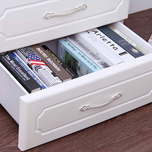 Nafenai Bedroom Tall Dresser with Locks, 6 Large Plastic Storage Drawers for Clothes, Storage Organizer Unit for Closet, Study Room, Office, Kids Playroom, Entryway, Hallway -Creamy White