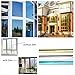 Window Film One Way Mirror Film Privacy Static Non-Adhesive Decorative Heat Control Anti UV Window Tint for Home and Office, Blue Silver 6mil, 23.6” x 78.7”