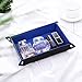 Yiotfandoll Dice Tray PU Leather Folding Dice Holder Storage with Blue Velvet Rolling Surface for RPG DND Dice Table Games 8.5 x 6 inch