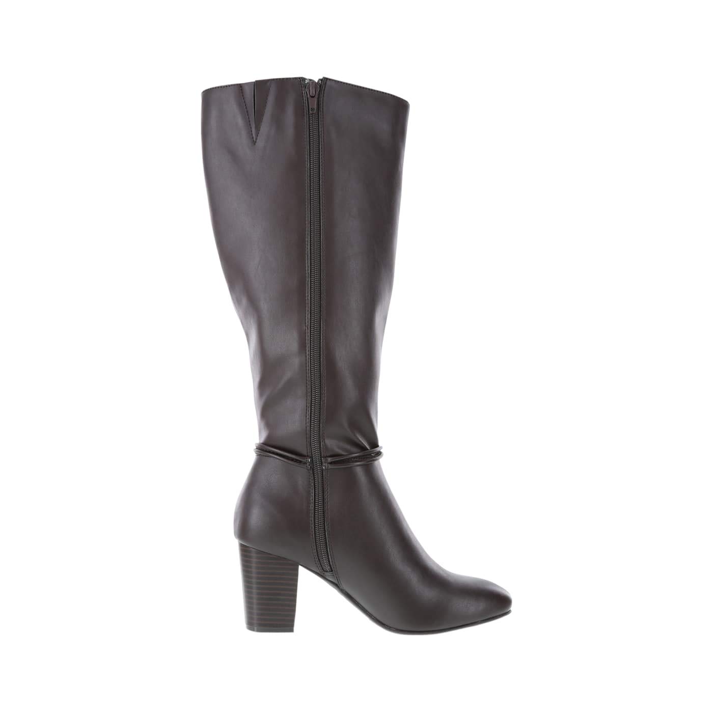 dexFlex Comfort Chocolate Women's Weaver Tall Dress Boot 7.5 Wide Calf - Image 3