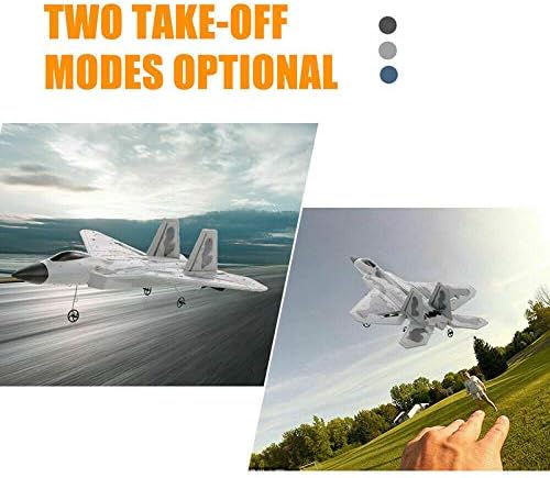 Gmorosa 2.4G RC Plane RTF Quadcopter Glider Airplane FX-822 Raptor Model Toy Drone EPP Remote Control RC Airplane RTF Kids Jet Fighter Aircraft Model Beginner Remote Control Aircraft Drone Gifts