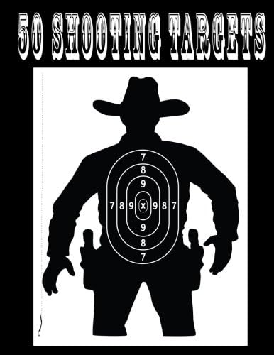 50 Shooting Targets 8.5" x 11" - Silhouette, Target or Bullseye: Great for all Firearms, Rifles, Pistols, AirSoft, BB, Archery & Pellet Guns