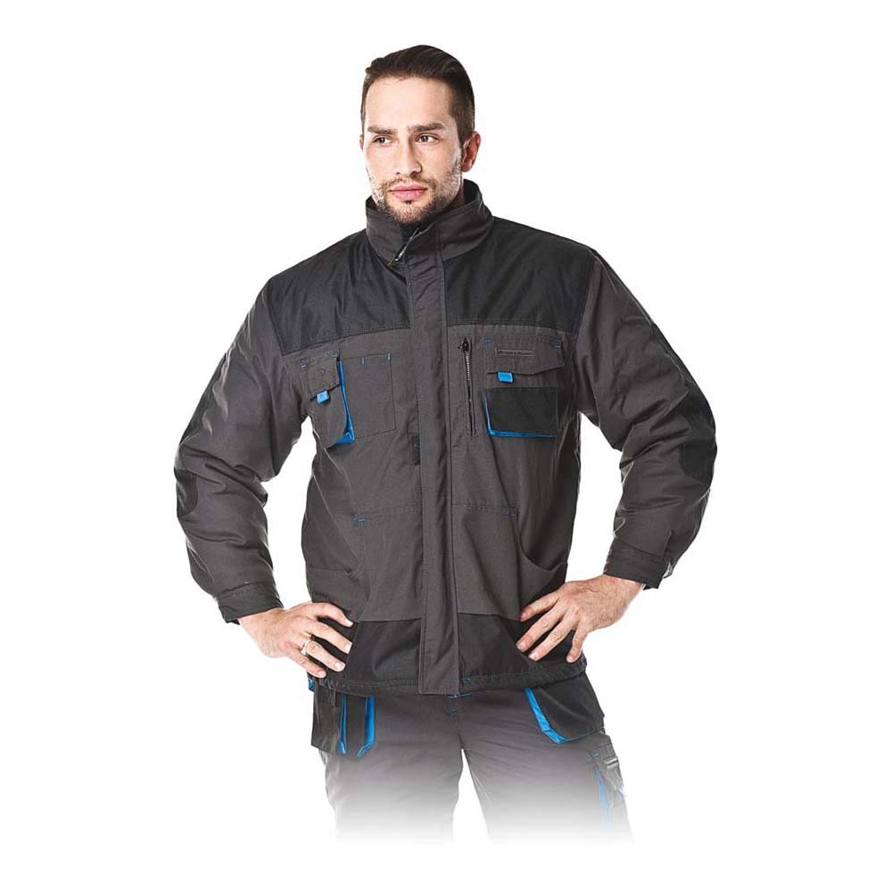 Leber&Hollman LH-Fmnw-J_Sbnl Formen Protective Insulated Jacket, Steel-Black-Blue, Large Size