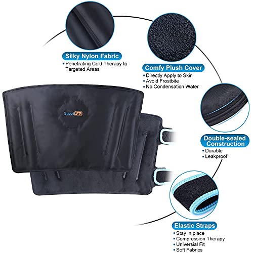 SUZZIPAD Elbow Ice Pack for Tendonitis and Tennis Elbow, Wearable Ice
