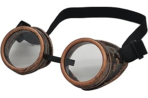 Yarizm Steampunk Goggles Cyber Welding Goth Glasses Mad Scientist Goggles Cosplay Glasses