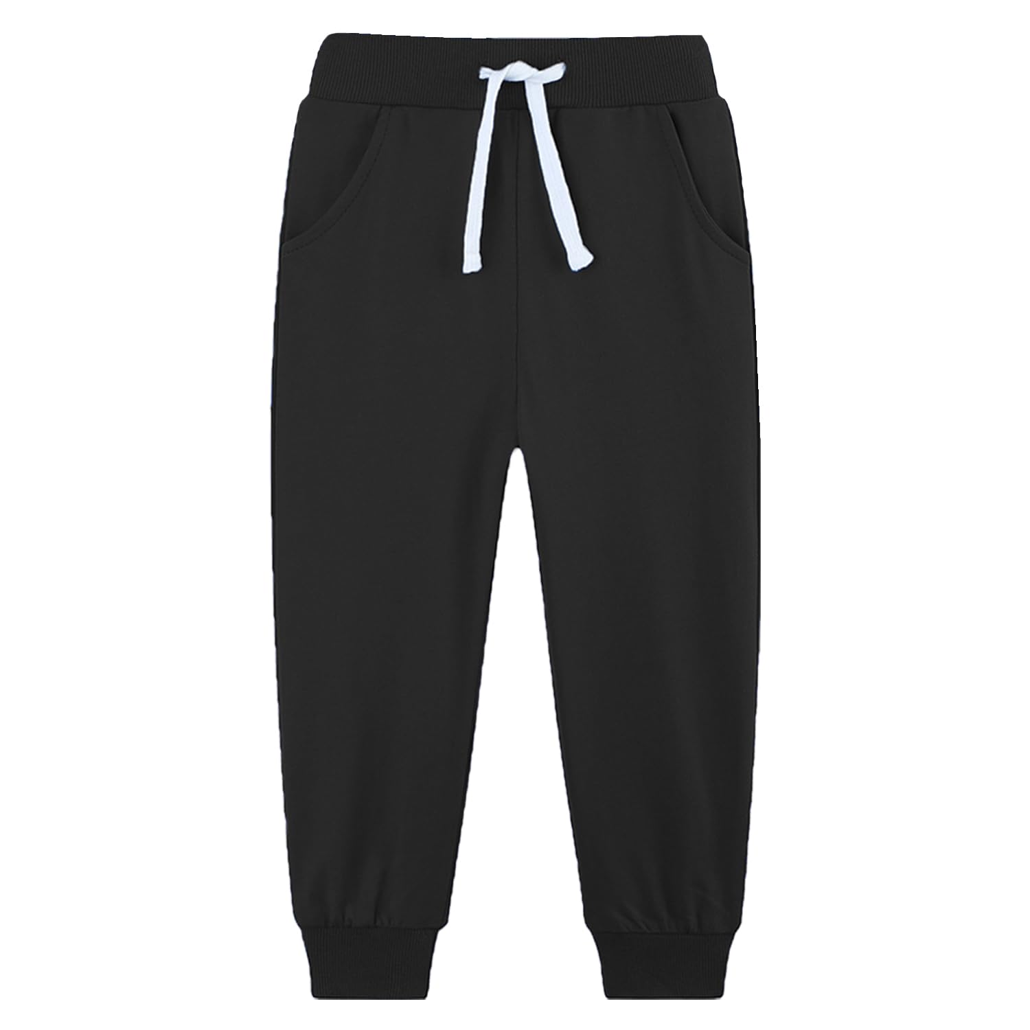 Avsead 4 Pack Toddler and Kids Boys Sweatpants Joggers Cotton Active Soft Joggers Pants with Functional Drawstring 2-14Y