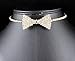 Janefashions BOW TIE CLEAR AUSTRIAN RHINESTONE CRYSTAL NECKLACE CHOKER PROM B1626 GOLD TONE