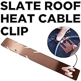Copper Clip for Mounting Heat Cable and Heat Tape to Slate Roofs without nails, screws or adhesives