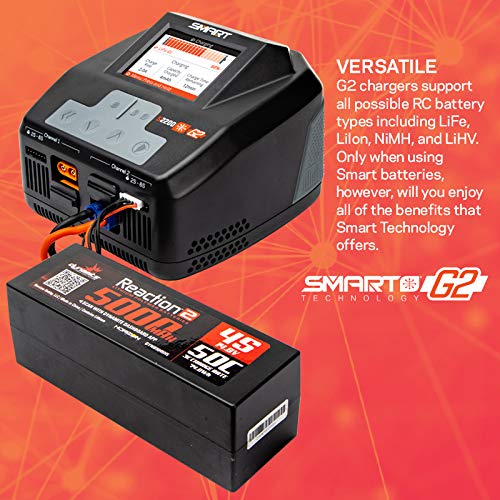 SPEKTRUM S2200 G2 AC 2X200W SMART CHARGER, SPMXC2010, BLACK