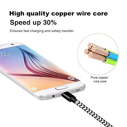 Beta iPhone Lightning Cable Pack/iPhone Charger Cable,USB to Lightning,Durable Nylon Braided Cord for Charging or Transmission Data Pack, MFi Certified for Ipad,iPhone (4pack 2,4,6,10ft, black)