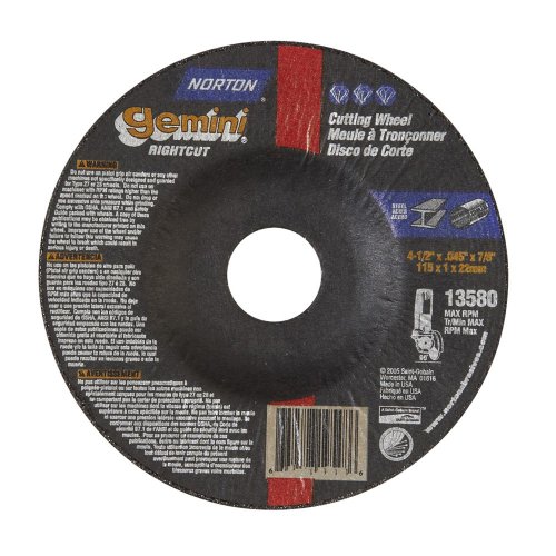 Norton Gemini RightCut Type 27 Reinforced Abrasive Cutoff Wheel