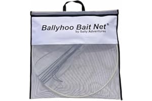 SALTY ADVENTURES Ballyhoo Bait Net - Collapsible Hoop Net - Folds for Easy Storage