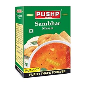 Pushp Brand Sambhar Masala Pouch (Pack of 1, 50g pack)