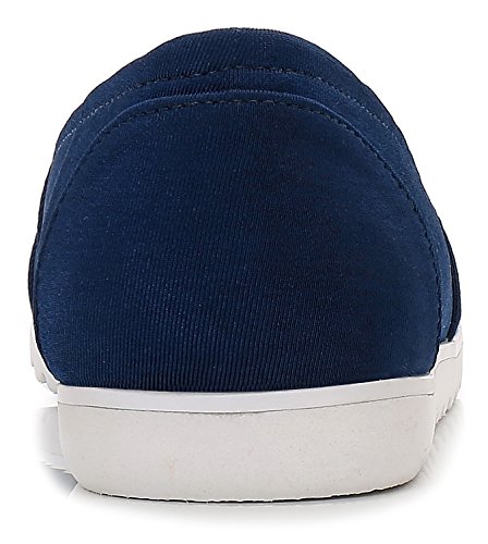 ComeShun Womens Uniform Dress Shoes Lightweight Slip On Loafers Anti Slip Flats Sneakers Navy Size 8