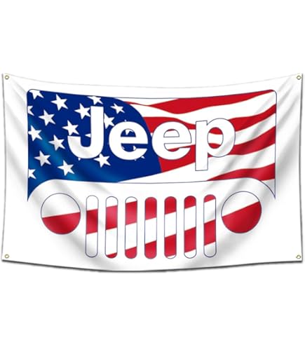 Bandera De Jeep Banner 3X5Ft Wrangler Off Road Suv Trucks Decoración De