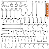 Navseek 7533H Pegboard Hooks and Organizer Assortment - 62Pcs Peg Hook Organization