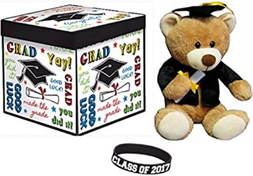 Graduation Gift Box, Plush Bear and Bracelet Class of 2018 Grad