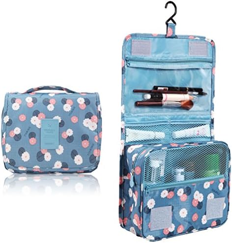 HiDay Hanging Travel Toiletry Organizer Cosmetic Bag with flower design