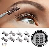 Vassoul Dual Magnetic Eyelashes-0.2mm Ultra Thin Magnet-Lightweight & Easy to Wear-Best 3D Reusable Eyelashes Extensions