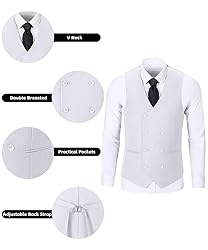 Men's 3 Piece Slim Fit Suit, White Wedding Suits