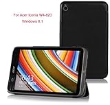 VSTN®Acer Iconia W4-820 Ultra-Thin Multi-angle Stand Slim Smart Cover Case, only fit Acer Iconia W4-820 (For Acer Iconia W4-820, Black)